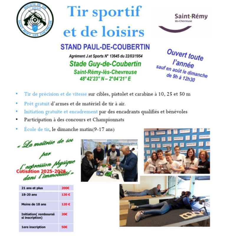 Descriptif club dans écran d'accueil